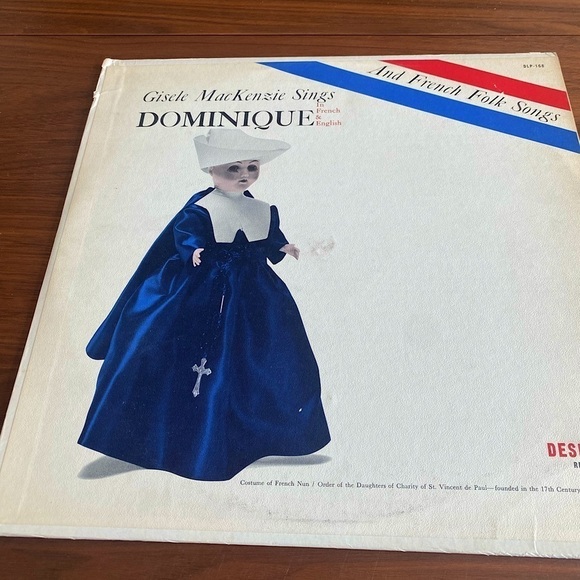 Gisele Mackenzie Signs Dominique Vintage Vinyl Record - Picture 1 of 2